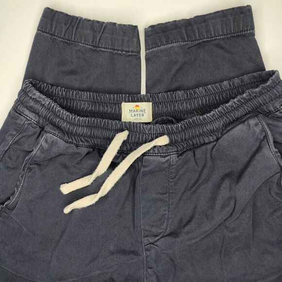 Marine Layer Jogger Pants Mens Medium Black Saturday Slim Fit Huckberry Casual - Picture 3 of 7